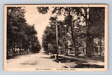 Pittsfield MA-Massachusetts, South Street, Advertisement, Vintage Postcard picture