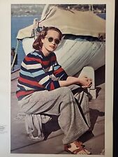 Alpinit Tricots & Jerseys 1947 Print Ad Du Magazine Swiss Boat Sunglasses Lake picture
