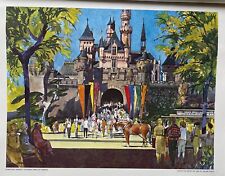 Disneyland Calendar Lithograph 1965 Millard Sheets Fantasyland Castle picture