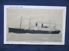 1920s United States Lines Steamer George Washington Postcard picture