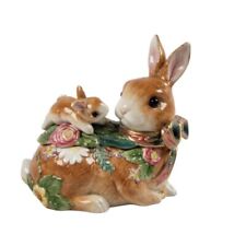 Fitz and Floyd Classics Woodland Spring Bunny Rabbit Box with Lid c1990s picture