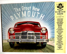 1949  PLYMOUTH - THE GREAT NEW PLYMOUTH:  CAR AUTO BROCHURE  W LARGE FOLD-OUT picture
