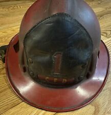 Vintage Chicago Fire Department MSA Red Firefighter Helmet picture