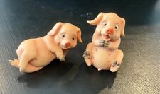 Pair of PIGS Figurines Resin Farm picture