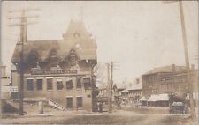 Street View First National Bank Somersworth New Hampshire RPPC c1900s Postcard picture