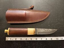 Viking Hunting Knife Custom w/Leather Sheath picture