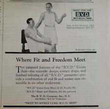 1927 BVD mens underwear where fit and freedom meet vintage ad picture