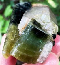 122g WOW Raw Natural Green Tourmaline/Schorl Crystal Mineral Specimens ic7800a picture