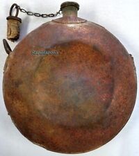 Nice Antique Round US Late 1800s style CANTEEN with Original Chain & Stopper picture