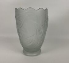 Art Deco Josef Inwald Barloc Satin Pressed Glass Fish Vase picture