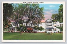 Hotel Lucerne Orlando Florida Linen Postcard No 5754 picture