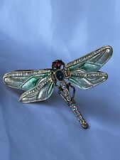 Bejeweled Dragonfly Trinket Box by, Hand Made with Enamel & Swarovski Crystals picture