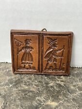 Vintage Ernenwein Marmoutier French Clay Plate Mold Wall Hanging Farmers picture