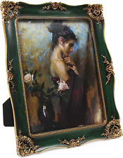 8X10 Inch Vintage Picture Frame, Elegant Antique Photo Frames with Glass Front,  picture