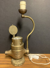 Antique Vtg Brass Water Meter SISMA RRM Milano converted to Table Lamp-Non Work picture