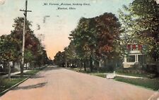 Marion OH Ohio, Mt. Vernon Avenue Street View Looking West, Vintage Postcard picture