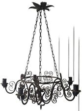Vintage Hanging Wrought Iron Scrolled 5 Candle Holder L 29
