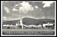 Salem VA Fort Lewis Tourists Courts Postcard Posted 1941 Esso Gas Pumps    pc113 picture