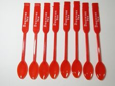 8 Vintage Swizzle Cocktail Sticks Spoon Canadian Whiskey 86 Proof Dominion C2283 picture