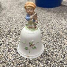 Vintage HOMCO Boy Playing Violin Bell Collectible 4.25