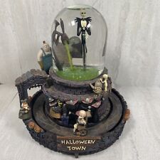VTG 1993 Nightmare Before Christmas Halloween Town Musical Snow Globe - Bulb Out picture