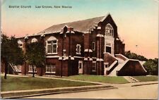 Hand Colored Postcard Baptist Church in Las Cruces, New Mexico picture