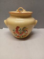 Vintage Taylor Smith Rooster Canister Crock Cookie Jar picture
