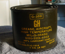 Vintage Aircraft Aviation Grease Military Can G-359 (1/3rd left) picture