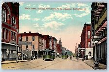 Burlington Iowa Postcard Main Street Looking North R.R. Crossing Exterior 1910 picture