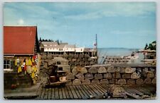 This is Lobster Country New Harbor Maine Postcard c1958 Vtg Lobster Baskets picture