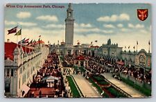 White City Amusement Park Electric Tower Resort South Side Chicago Antique PC picture