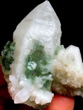 75g Natural skeletal Elestial Candle QUARTZ Crystal Inner Mongolia&Fluorite o357 picture