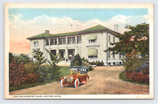Dayton Country Golf Club OH Postcard, 1910 Oldsmobile Limited Car picture