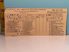 Vintage Louisville, Nashville Railway Co  Office of Auditor Dist report. picture