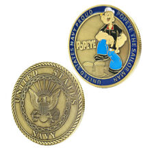 US Navy Proud Metal Collectibles Sailor Man Challenge Coin Coast Guard Popeye picture