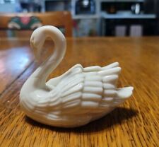 Vintage Lenox Miniature Porcelain Swan Place Card Holder Figurine picture