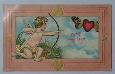 To My Sweetheart Valentines Day Embossed 1909 DB Postcard 8214 picture
