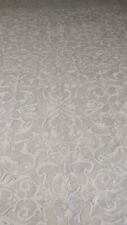 Vintage Intricate Delicate Lace Fringed Tablecloth 60x74 in Cream  picture