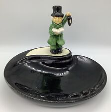 Vintage Large Handmade In Germany, The Town Crier Ashtray, 9 1/2 in By 8 1/2 in picture