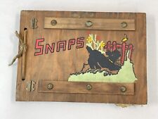 Antique SNAPS Wooden Cover Photo Album, Scotty Dog, 1944 Va General Assembly picture