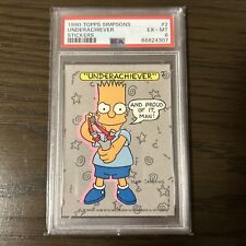 1990 Topps The Simpsons Underachiever Sticker PSA 6 #2 picture