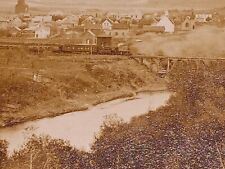 Antique Canada RPPC Wawanesa Manitoba 1905 Postacard Train Crossing Bridge picture