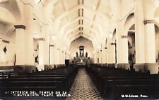 MEXICO RPPC REAL PHOTO POSTCARD: VIEW OF THE INSIDE TAMPICO TEMPLE picture