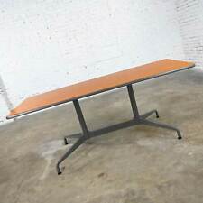 Vintage MCM Eames for Herman Miller Segmented Taupe Base Table Rectangular Top picture