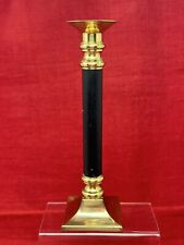 Vintage Gatco Solid Brass Candle Holder Black Gold Footed Retro Luxury Decor picture