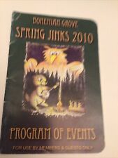 Bohemian Grove Spring Jinks 2010 Program Of Events picture
