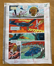 SGT ROCK #406 art original color guide TUSKEGEE AIRMEN WWII DOGFIGHT GERMANS picture