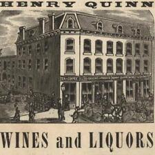 1886 BUFFALO NY VICTORIAN ERA GROCERY WINE LIQUOR STORE HENRY QUINN GENESEE MICH picture