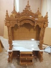 Carved wooden temple mandir,Indian Worship large handcrafted with Storage Box picture