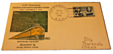 OCTOBER 1948 C&NW CHICAGO & NORTH WESTERN 100TH ANNIVERSARY CACHET ENVELOPE A picture